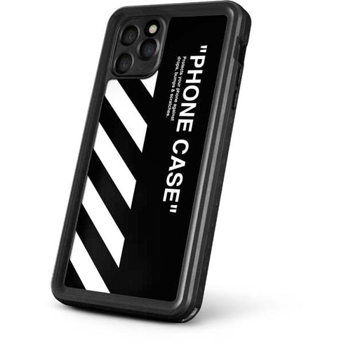 Black and White Stripes iPhone 11 Pro Max Waterproof Case