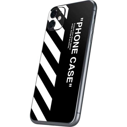 Black and White Stripes iPhone 11 Skin