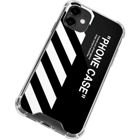 Black and White Stripes iPhone 12 Clear Case