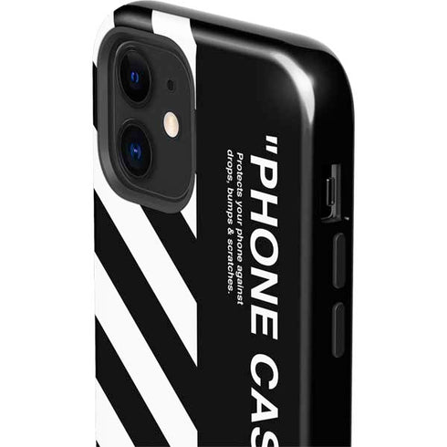 Black and White Stripes iPhone 12 Impact Case
