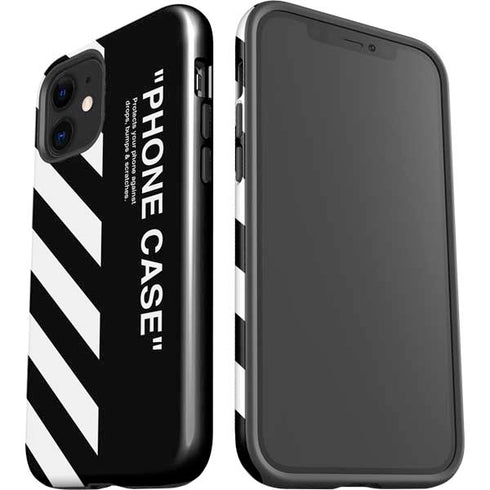 Black and White Stripes iPhone 12 Impact Case