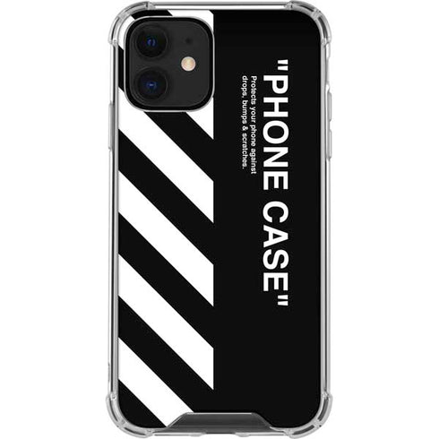Black and White Stripes iPhone 12 Mini Clear Case