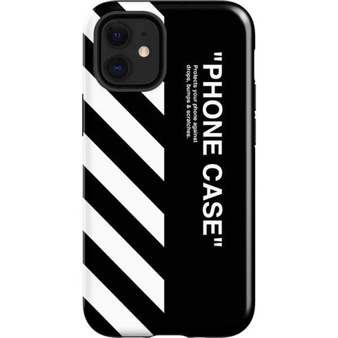 Black and White Stripes iPhone 12 Mini Impact Case