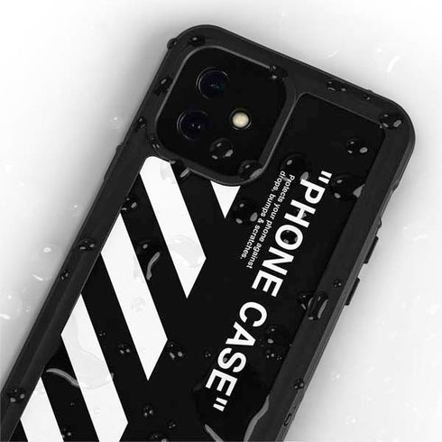 Black and White Stripes iPhone 12 Mini Waterproof Case