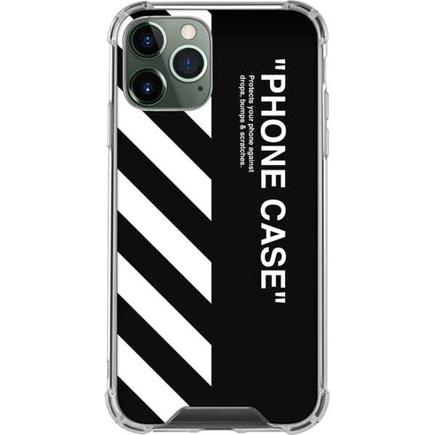 Black and White Stripes iPhone 12 Pro Clear Case