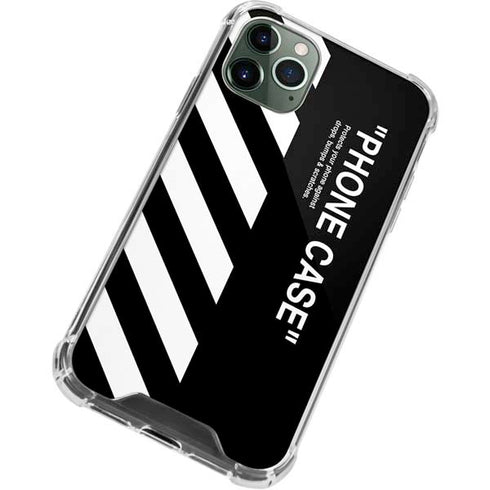 Black and White Stripes iPhone 12 Pro Clear Case