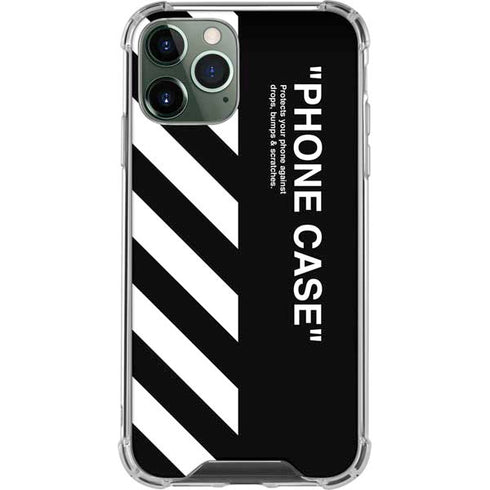 Black and White Stripes iPhone 12 Pro Max Clear Case