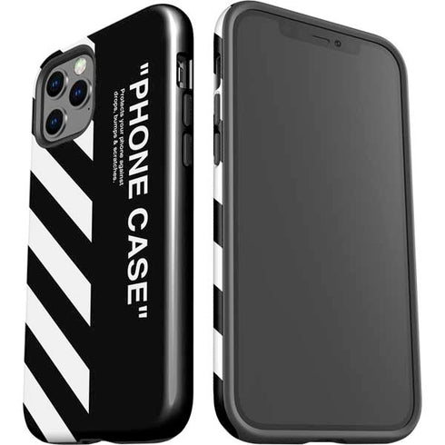 Black and White Stripes iPhone 12 Pro Max Impact Case