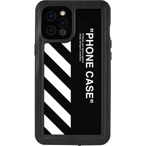Black and White Stripes iPhone 12 Pro Max Waterproof Case