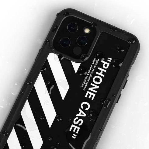 Black and White Stripes iPhone 12 Pro Waterproof Case