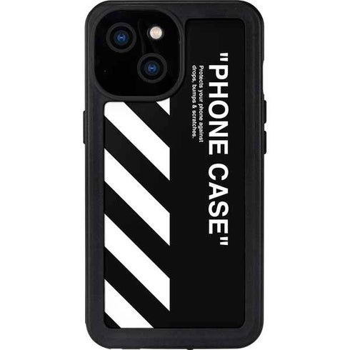 Black and White Stripes iPhone 13 Mini Waterproof Case