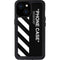Black and White Stripes iPhone 13 Mini Waterproof Case