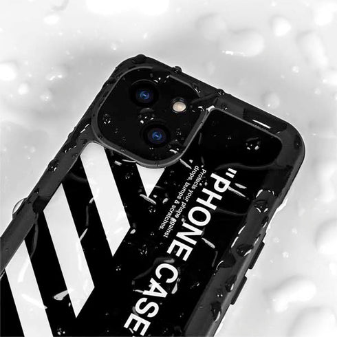 Black and White Stripes iPhone 13 Mini Waterproof Case