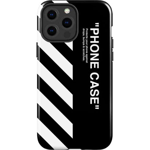Black and White Stripes iPhone 13 Pro Max Impact Case