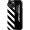 Black and White Stripes iPhone 15 Plus Impact Case