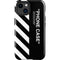 Black and White Stripes iPhone 14 Plus Impact Case
