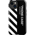 Black and White Stripes iPhone 15 Plus Impact Case
