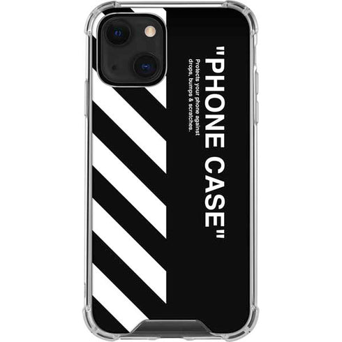 Black and White Stripes iPhone 14 Plus Clear Case