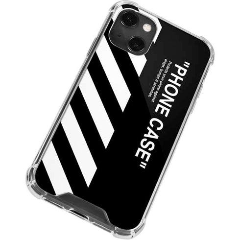 Black and White Stripes iPhone 14 Plus Clear Case