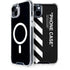 Black and White Stripes iPhone 15 Plus MagSafe Case