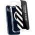 Black and White Stripes iPhone 15 Plus MagSafe Case