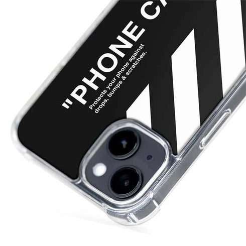 Black and White Stripes iPhone 15 Plus MagSafe Case