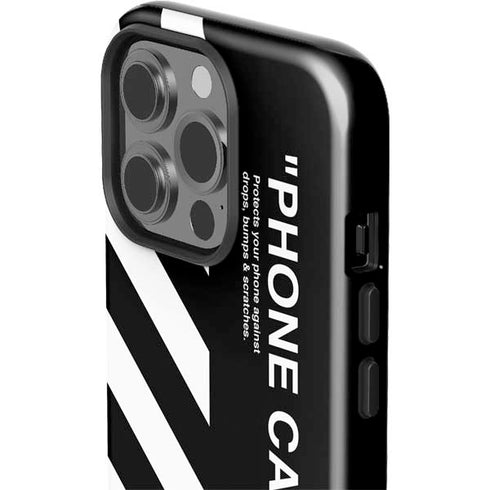 Black and White Stripes iPhone 14 Pro Impact Case