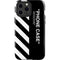 Black and White Stripes iPhone 15 Pro Max Impact Case