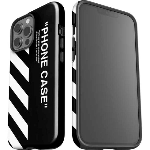 Black and White Stripes iPhone 15 Pro Max Impact Case