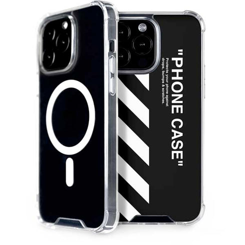 Black and White Stripes iPhone 14 Pro Max MagSafe Case