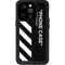 Black and White Stripes iPhone 14 Pro Waterproof Case
