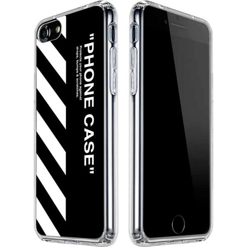 Black and White Stripes iPhone SE (2nd & 3rd Gen) Clear Case