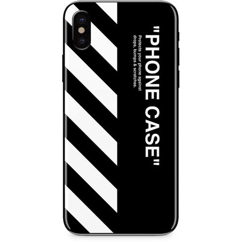 Black and White Stripes iPhone X Skin