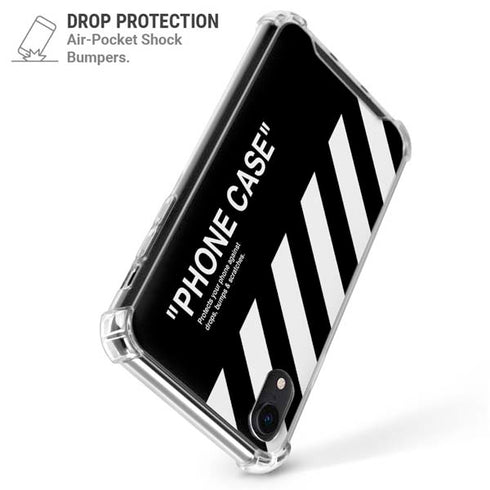 Black and White Stripes iPhone XR Clear Case