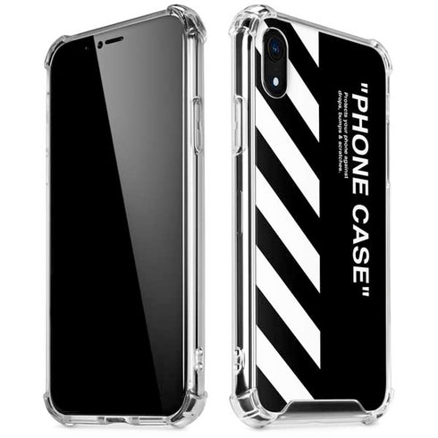 Black and White Stripes iPhone XR Clear Case