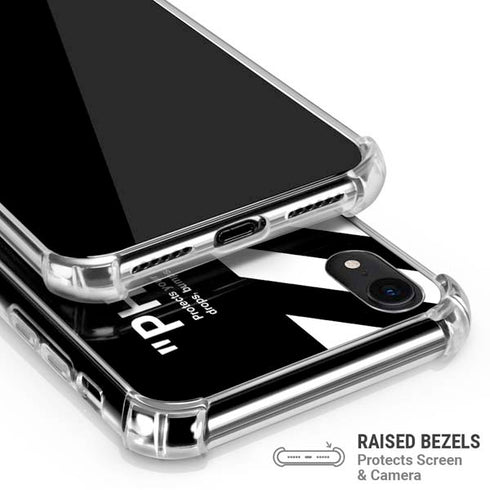 Black and White Stripes iPhone XR Clear Case