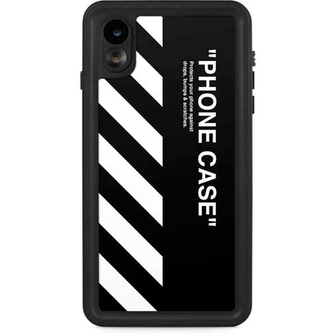 Black and White Stripes iPhone XR Waterproof Case