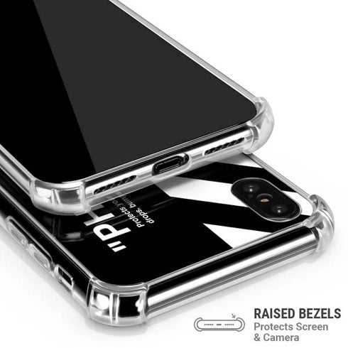 Black and White Stripes iPhone XS Max Clear Case