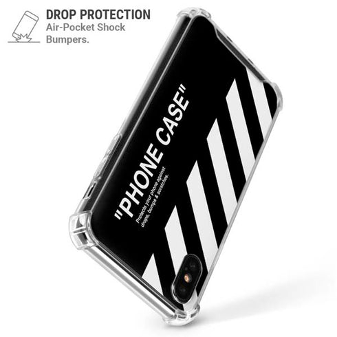 Black and White Stripes iPhone XS Max Clear Case