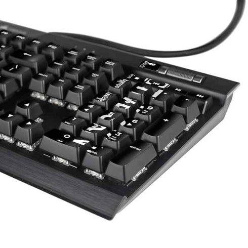 Black and White Stripes K95 RGB PLATINUM Mechanical Gaming Keyboard Skin