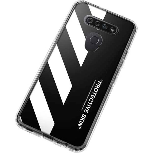 Black and White Stripes LG K51/Q51 Clear Case