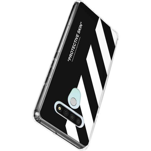 Black and White Stripes LG Stylo 6 Clear Case