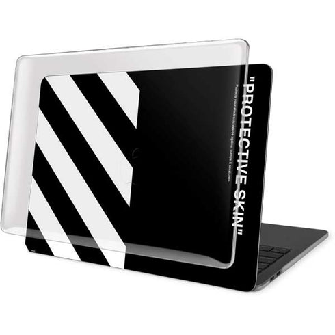 Black and White Stripes MacBook Pro 13in (2020) Case plus Skin