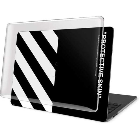 Black and White Stripes MacBook Pro 16in (2019-20) Case plus Skin