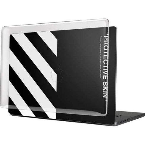 Black and White Stripes MacBook Pro 16in (2021-25) Case plus Skin