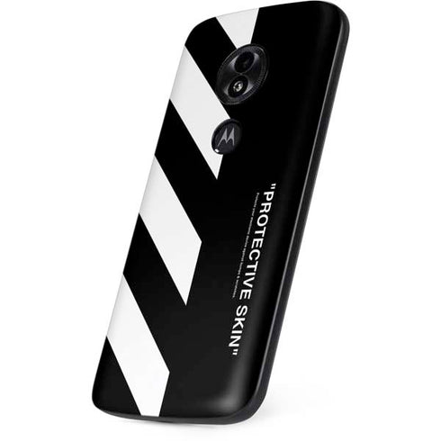 Black and White Stripes Moto E5 Play Skin