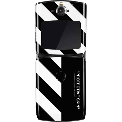 Black and White Stripes Motorola RAZR Skin