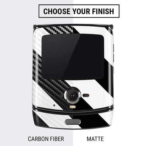 Black and White Stripes Motorola RAZR Skin