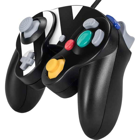 Black and White Stripes Nintendo GameCube Controller Skin