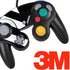 Black and White Stripes Nintendo GameCube Controller Skin
